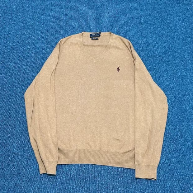 폴로랄프로렌 피마코튼 브이넥 니트M