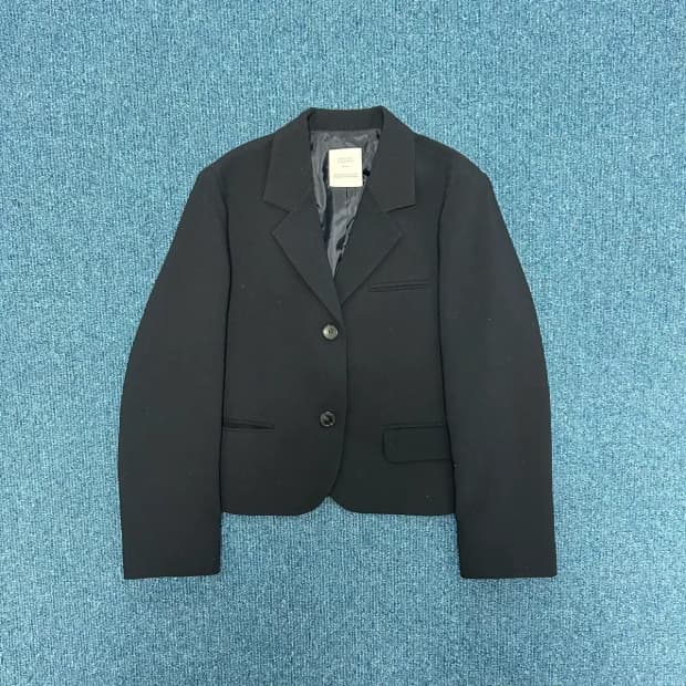 이너프 다크네이비 크롭자켓