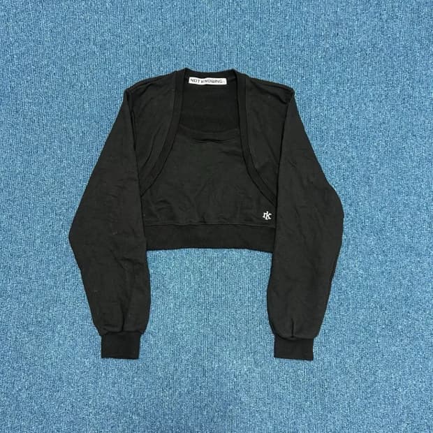 NOTKNOWING 낫노잉 볼레로 레이어드 초커 맨투맨