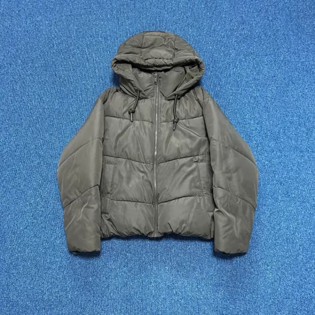 자라 카키 패딩M