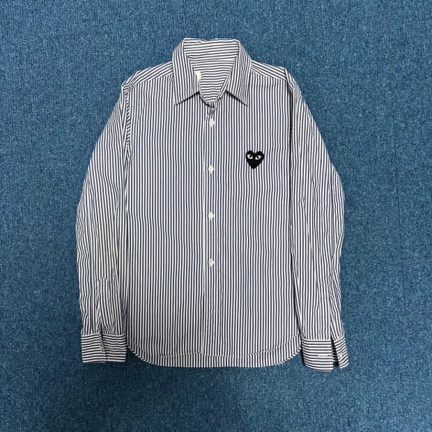 꼼데가르송 여성 스트라이프 셔츠 az-b007