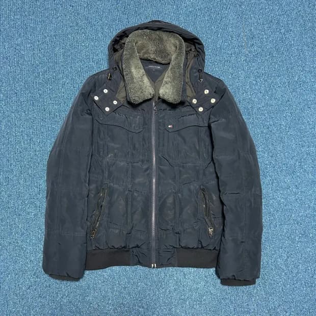 타미힐피거 다크네이비 패딩 점퍼L