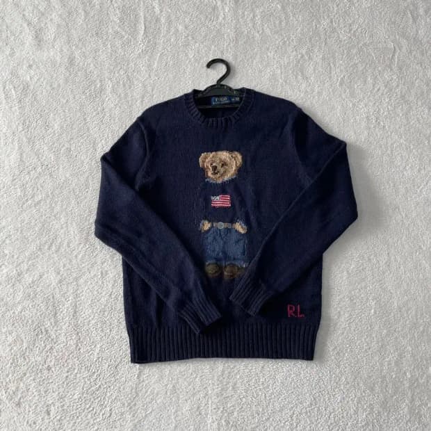 폴로 베어 성조기 니트 S
