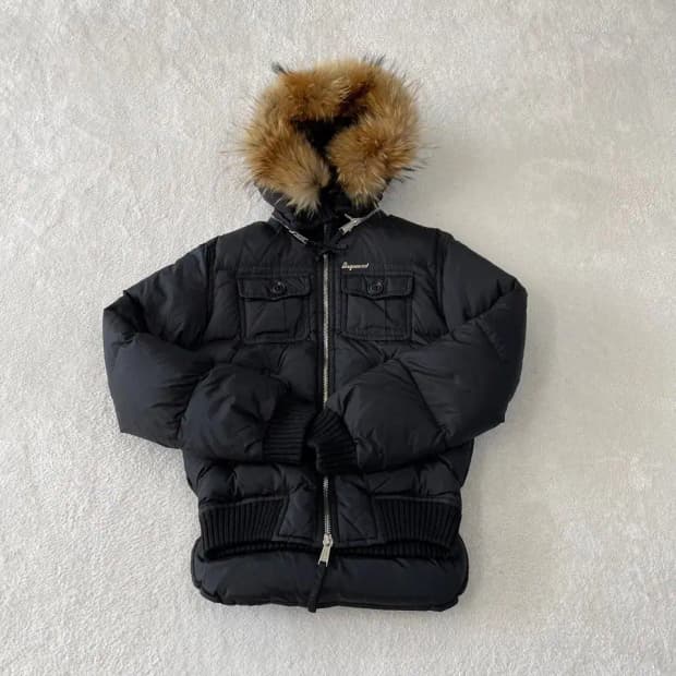 디스퀘어드 스틸 라쿤퍼 패딩 95 콜마이너 44