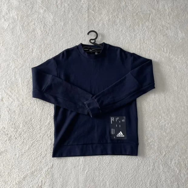 M 아디다스 백로고 네이비 맨투맨 95