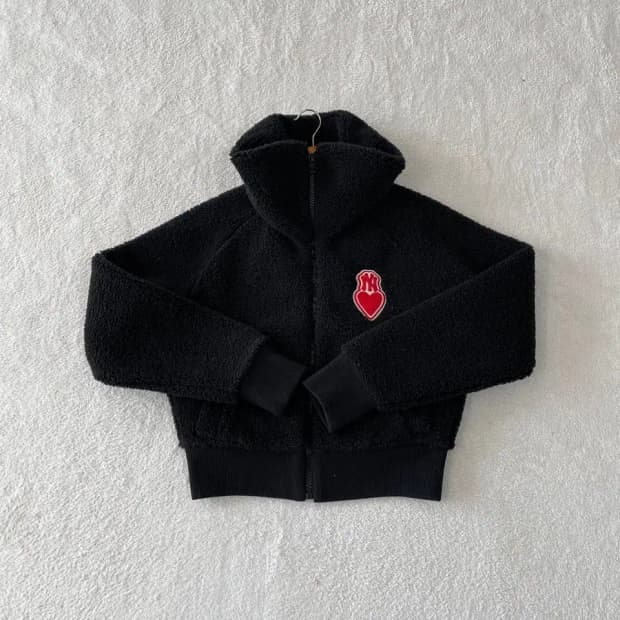 [S] MLB 여성 신형 하트크롭 후리스 자켓