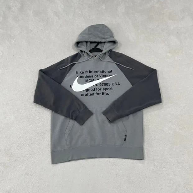 L 나이키 더블스우시 후드티 100