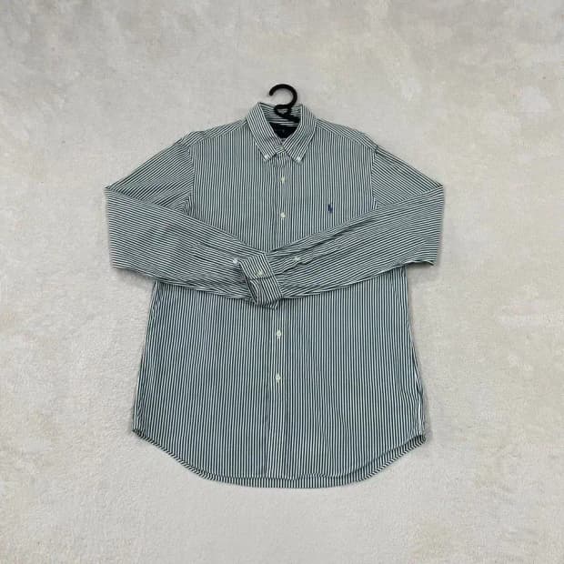 M 폴로 신형 코튼스트레치 그린스트라이프 셔츠 남성