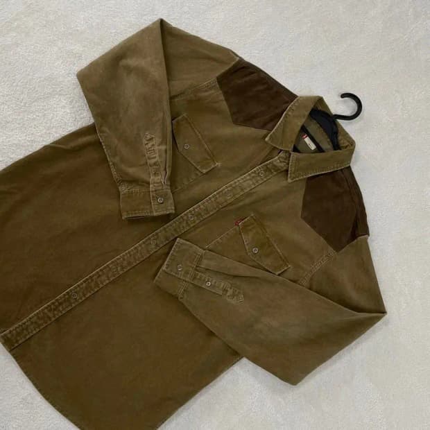 XL 리바이스 웨스턴 코듀로이 셔츠 105 스웨이드