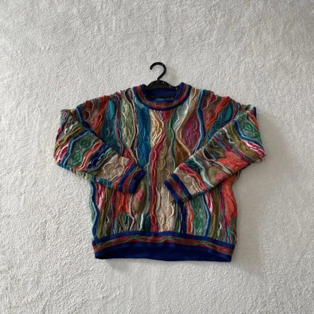 95 림노스 쿠지맛 3D 케이블니트 S 빈티지