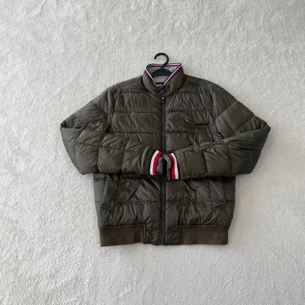 95 타미힐피거 양면 덕다운 패딩 남성 자켓