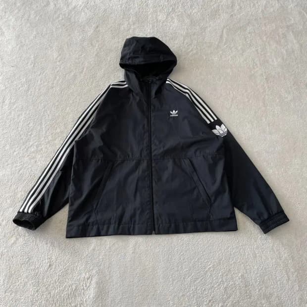 XXXL 아디다스 락업 바람막이 빅사이즈 블랙