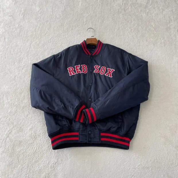 L 뉴에라 레드삭스 바시티 패딩자켓 100 마제스틱