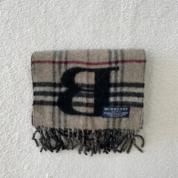 버버리 양면 울캐시미어 머플러 목도리