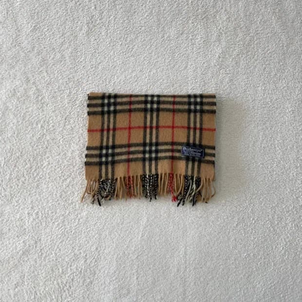 버버리 램스울 베이지 머플러 목도리