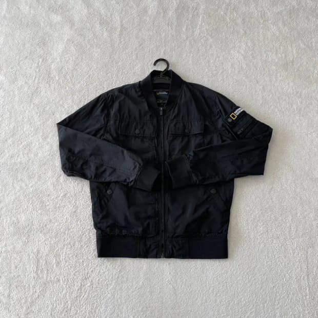 M 내셔널지오그래픽 유틸리티 블루종 바람막이 자켓 95