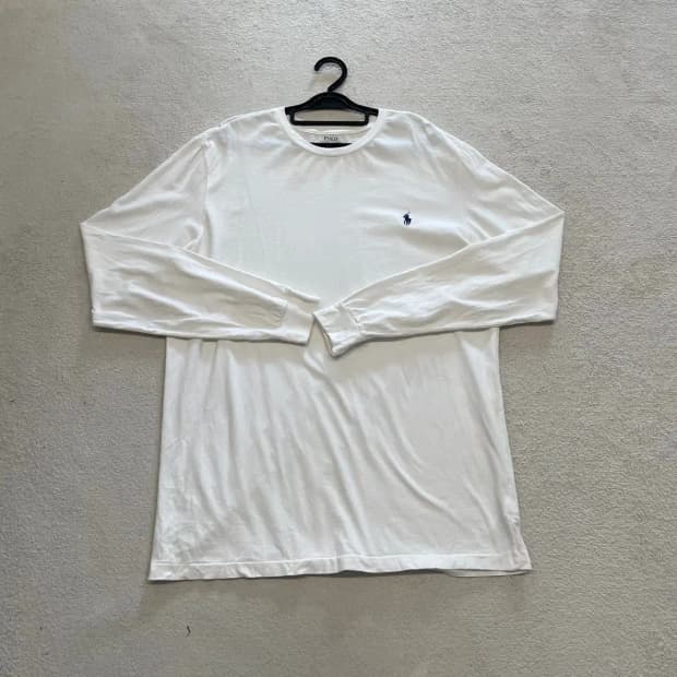 폴로 화이트 롱슬리브 긴팔 XL