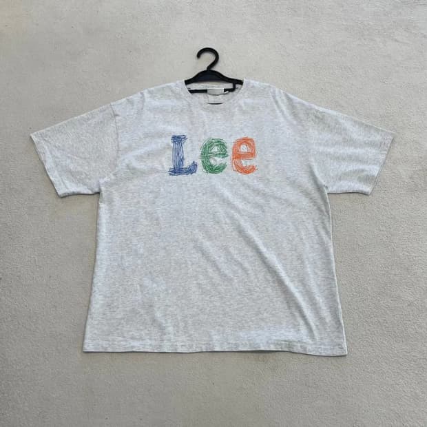 LEE 리 2025 스티치 자수로고 반팔티 100