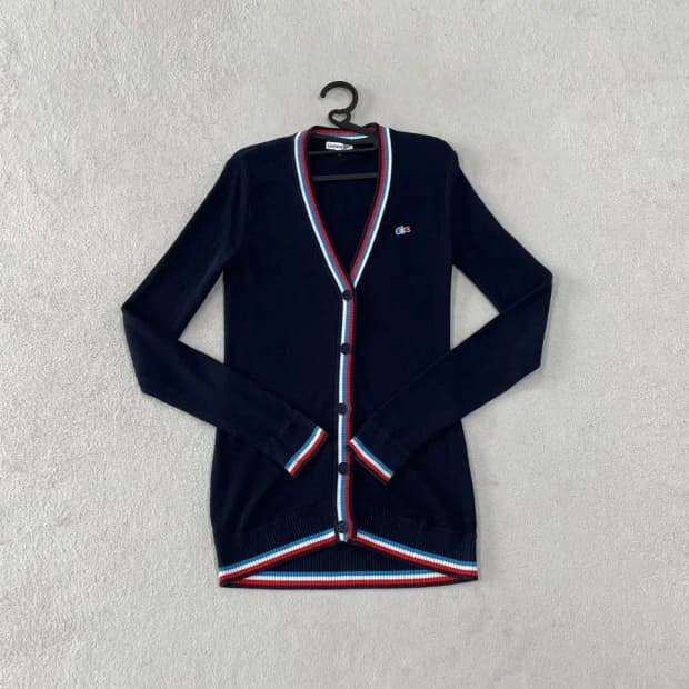 라코스테 여성 네이비 가디건 90