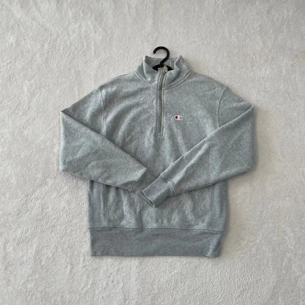 M 챔피온 리버스위브 반집업 스냅 맨투맨 95