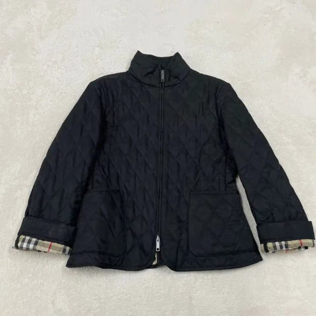 S 버버리 여성 블랙 퀼팅자켓 백화점판