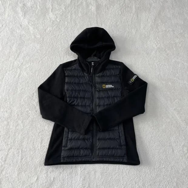 M 내셔널지오그래픽 여성 구스 니트패딩 자켓