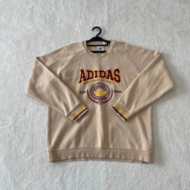 XL 아디다스 신형 바시티 기모 맨투맨 105