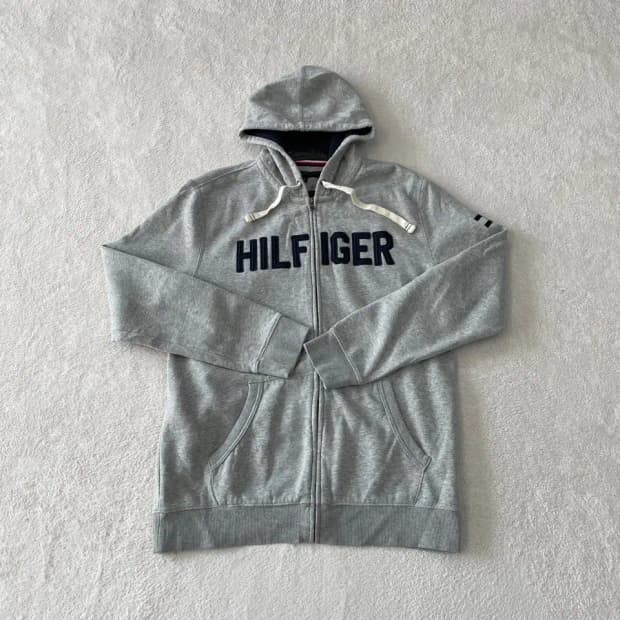 XL 타미힐피거 그레이 후드집업 105