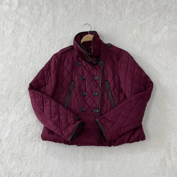 XL 버버리 여성 퀼팅 구스패딩 자켓