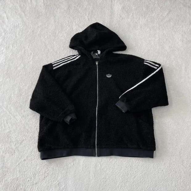 아디다스 여성 풀집 후리스자켓 파이어버드