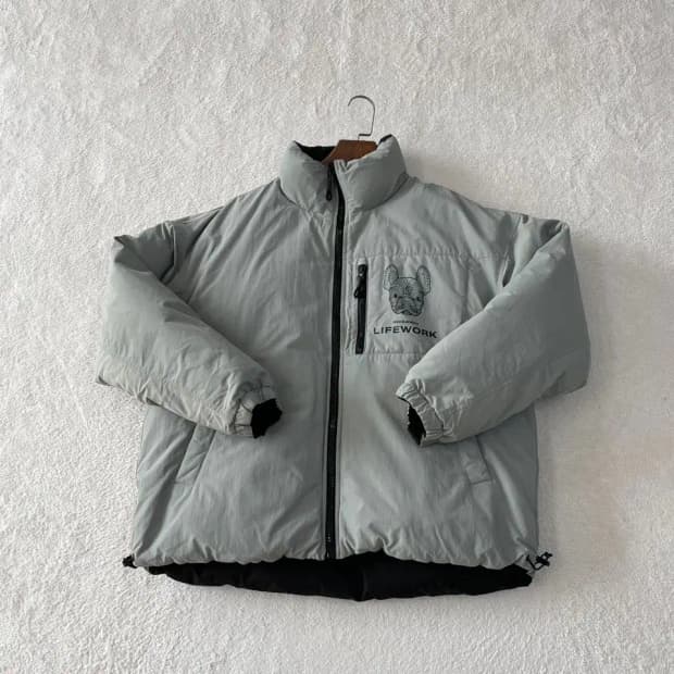 L 라이프워크 양면 덕다운 패딩 리버시블