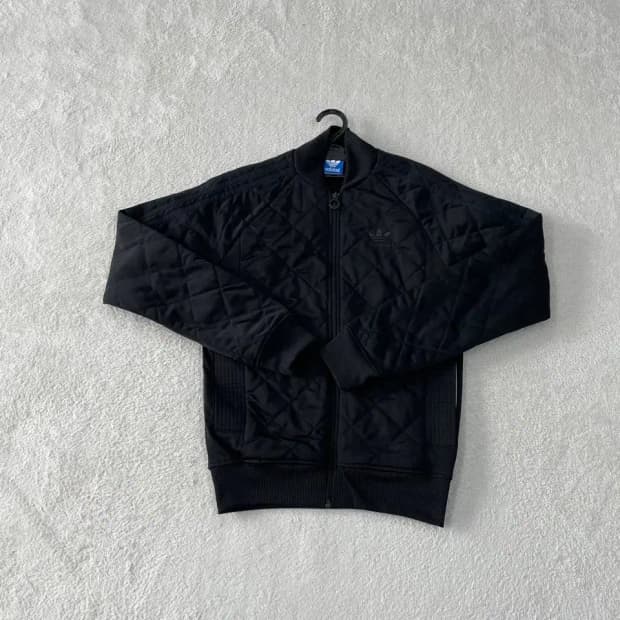 S 아디다스 퀼팅 패디드 자켓 블랙 90 유로파