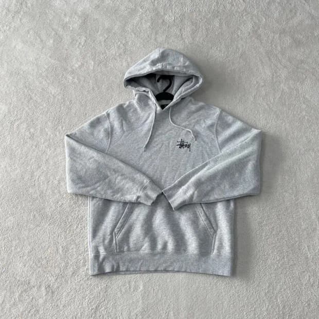 스투시 그레이 후드티 S