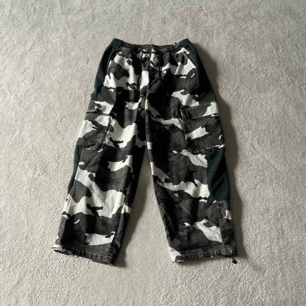 XL 아디다스 리메이크 카모 데님 바지 트레이닝