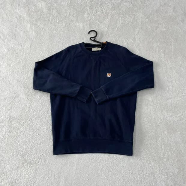 메종키츠네 네이비 맨투맨 L