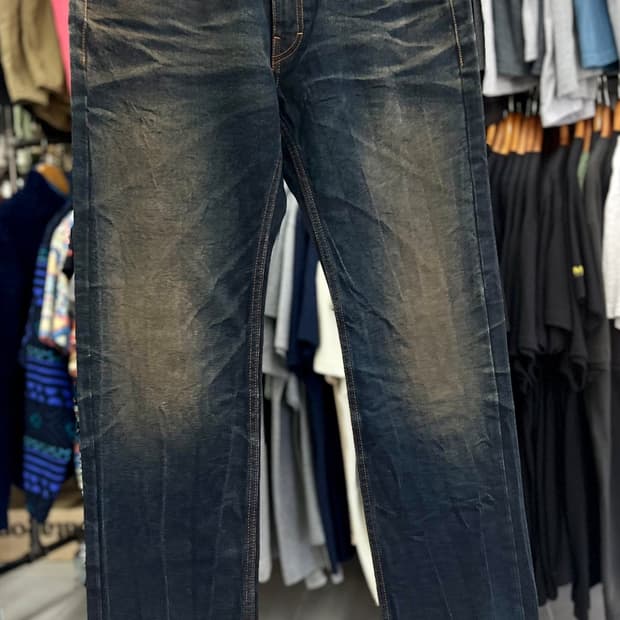 랭글러핏 시그니처 백포켓 워싱 데님pant (XL)