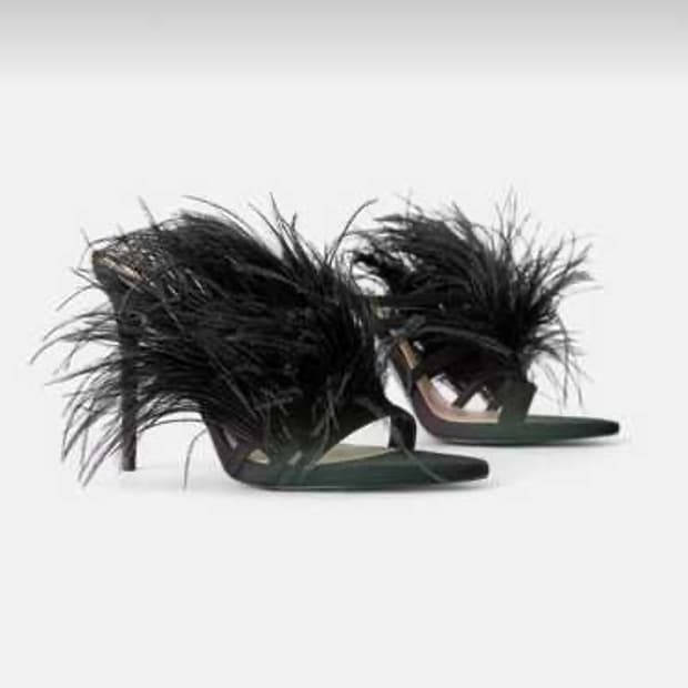 자라 퍼 하이힐 38