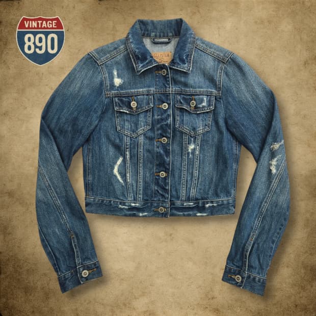 [M] Hollister 홀리스터 데미지 트러커 청자켓