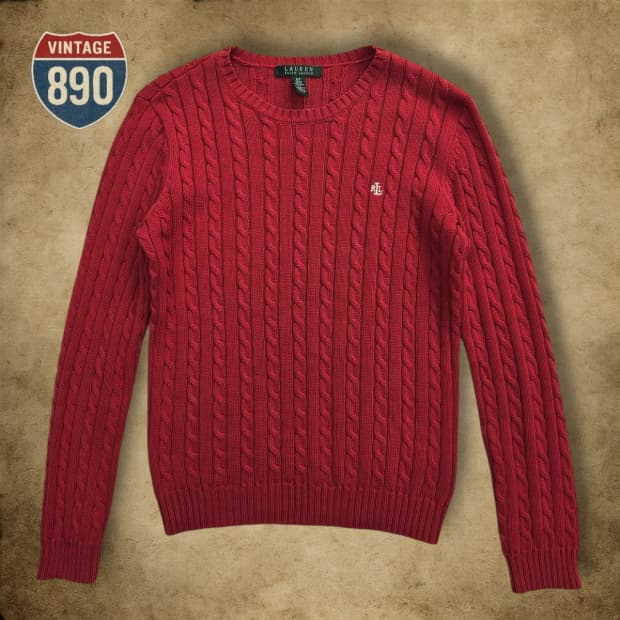 [S] RALPH LAUREN 로렌 랄프로렌 케이블 꽈배기 니트
