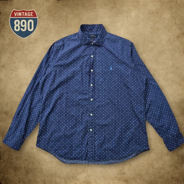 [XL] POLO 폴로 랄프로렌 도트패턴 클래식핏 셔츠
