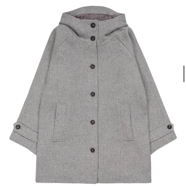 오피쉬 하프코트 RICH WOOL HALF COAT, GRAY