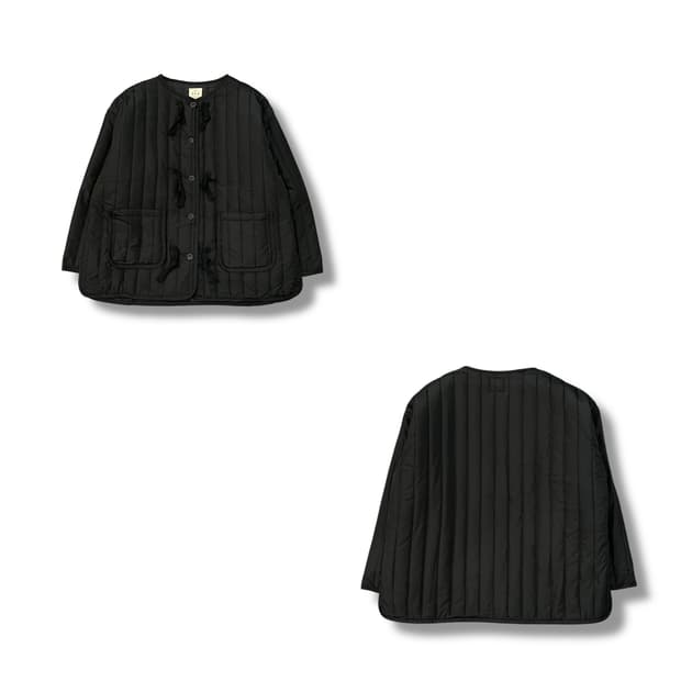  사만사모스2 패디드 논카라 자켓 y14349