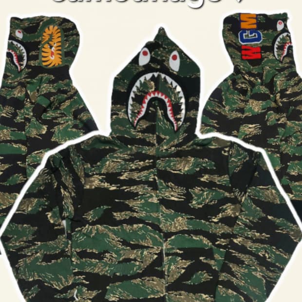Bape 카모 샤크 풀후드집업(L)