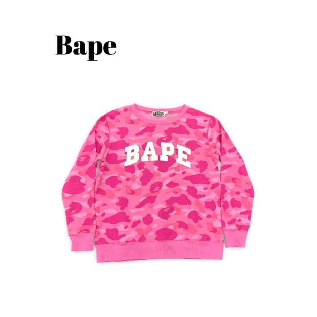 (100)베이프핑크카모맨투맨