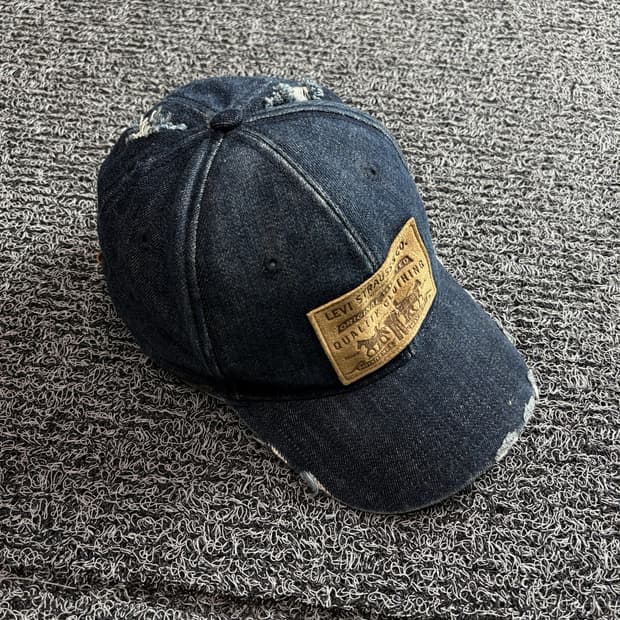 리바이스 클래식 패치 빅로고 데님 볼캡 3957