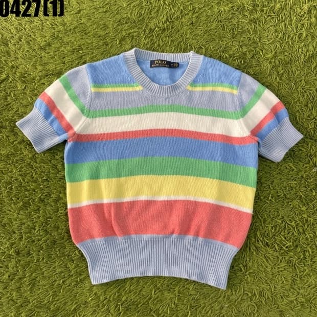 폴로 반팔 니트