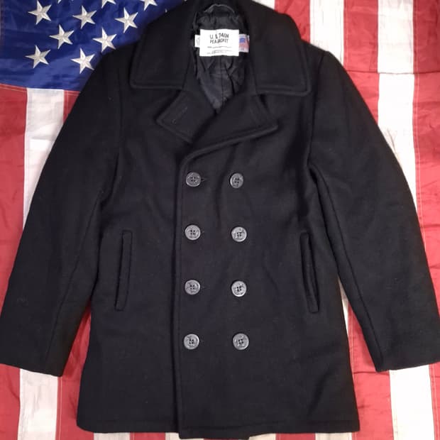 오리지날 90's 미국제조 미해군 TYPE 쇼트사 울 싱글 피코트