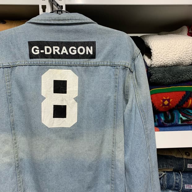 [XL] GD 팬매이드 프린팅 데님 재킷