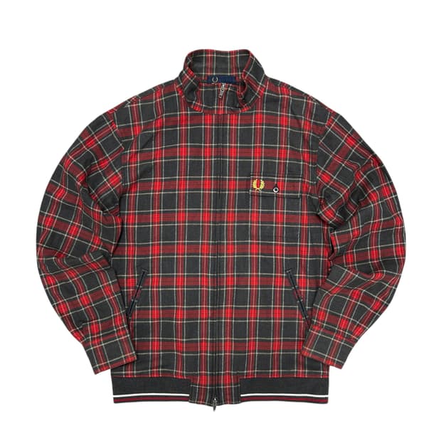 프레드페리 체크 집업 셔츠자켓(S)