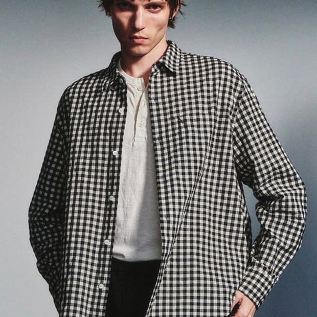 ART IF ACTS GINGHAM CHECK OXFORD SHIRT L